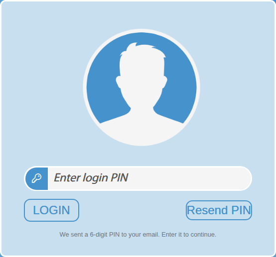 Login PIN prompt